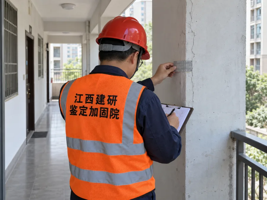 房屋质量鉴定中裂缝测量与现场记录示意